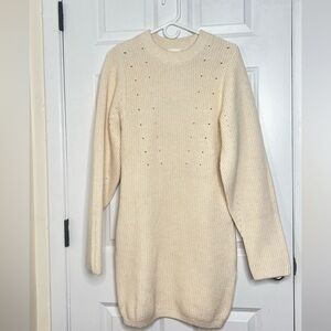H&M Cream Knit Sweater Dress